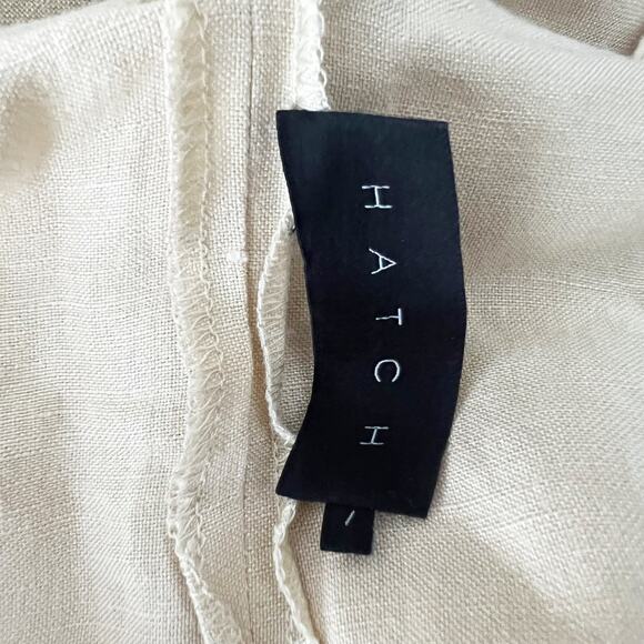 Hatch Noa off white beige sand linen maternity pregnancy jumpsuit Size 1 Small - Picture 4 of 5